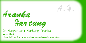 aranka hartung business card